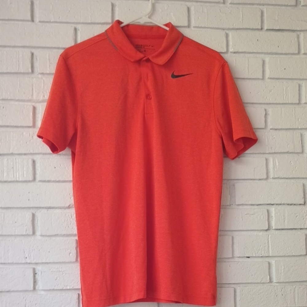 Nike Orange Men's Golf Shirt Size Medium